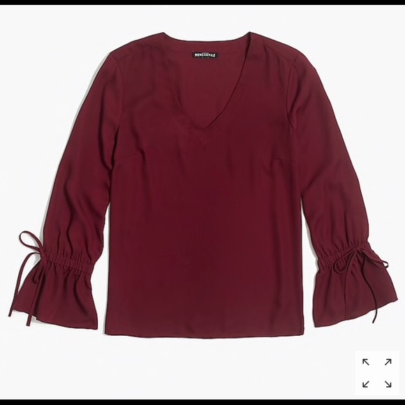 J.CREW Bow-Sleeve Mercantile blouse - Picture 3 of 5